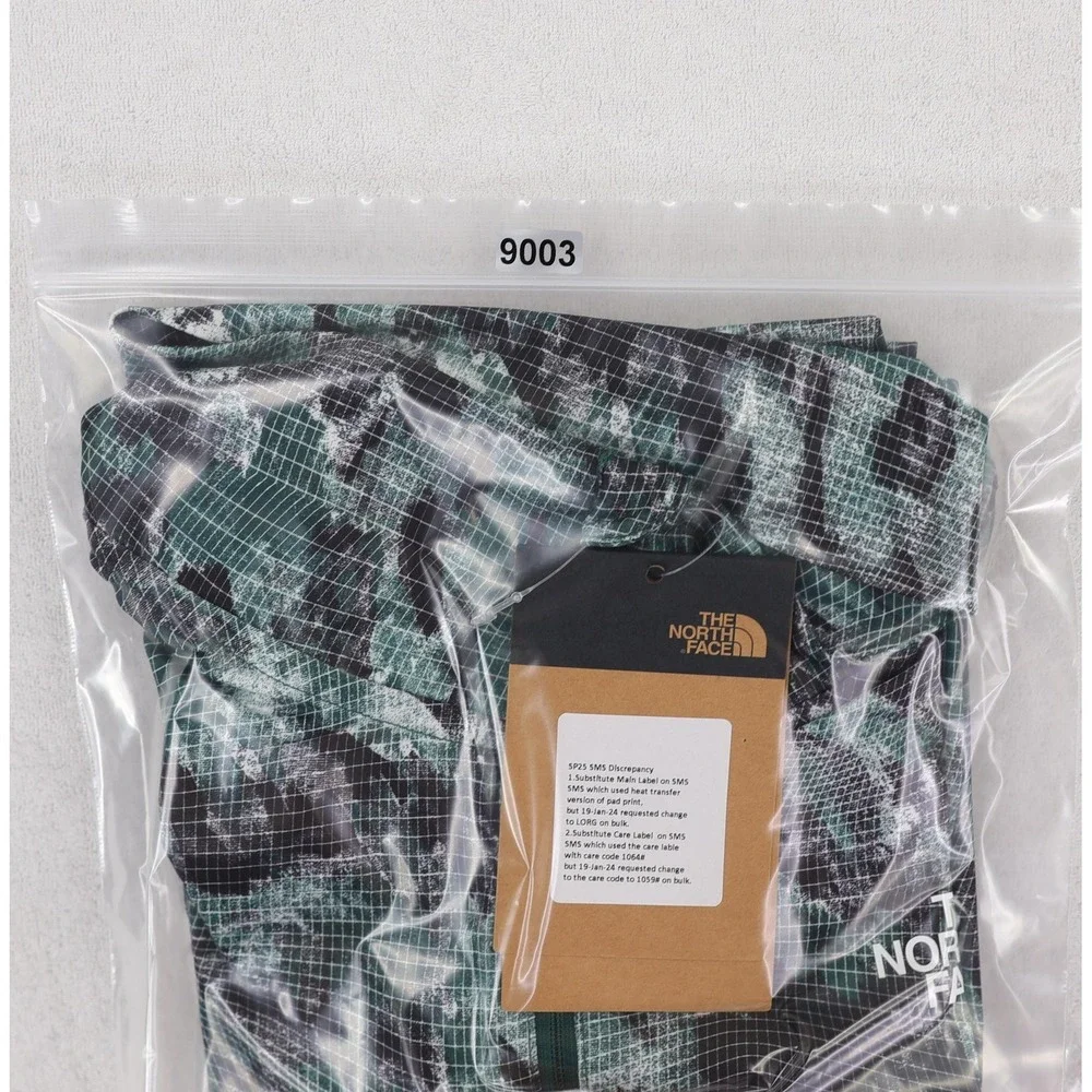 The North Face‎ 24/7 1/4 Zip Tee Pullover Mens Medium Green Camo Lightweight NWT